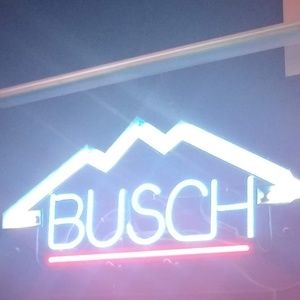 Vintage Bush beer neon sign